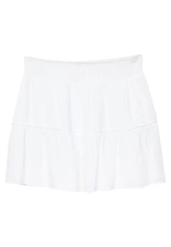 PULL & BEAR With Shirring And Ruffles - A-Lijn Rok - White -PULL BEAR Winkel fcd7379dc9ea48a08396211380fa39b1
