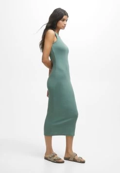 PULL & BEAR Sleeveless Fitted Midi- Jurk - Khaki -PULL BEAR Winkel fe55809a54dc4638b844f838718fca14
