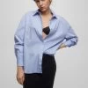 PULL & BEAR Basic-Popelin - Overhemdblouse - Stone Blue Denim