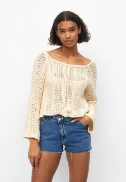 PULL & BEAR Open With Drawstrings - Trui - Sand